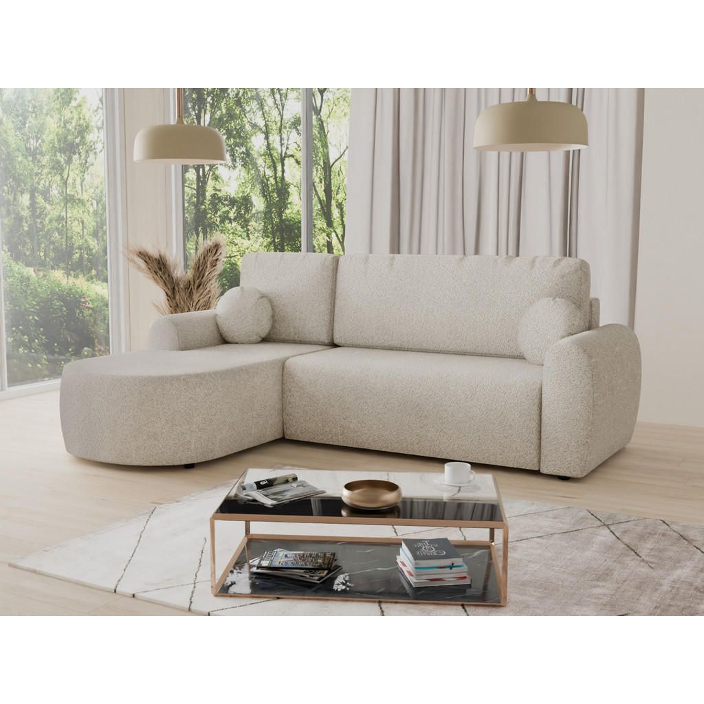 Thumbnail - Sofnet Ecksofa, Beige, Textil, 5-Sitzer, Ottomane links, L-Form,Rechteckig, 240x160 cm, Wohnzimmer, Sofas & Couches, Woh...