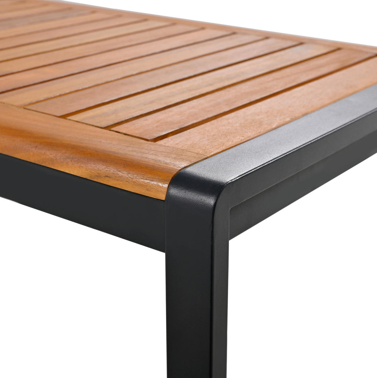 GARTENMÖBEL, 4-tlg., antik grau, feuerverzinkt und mit Akazie - Grau, Metall - Modfu