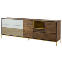 SIDEBOARD Mango 240x45x85 braun geölt CHICAGO #106 - Braun, Holz (240/85/45cm) - Massivmoebel24