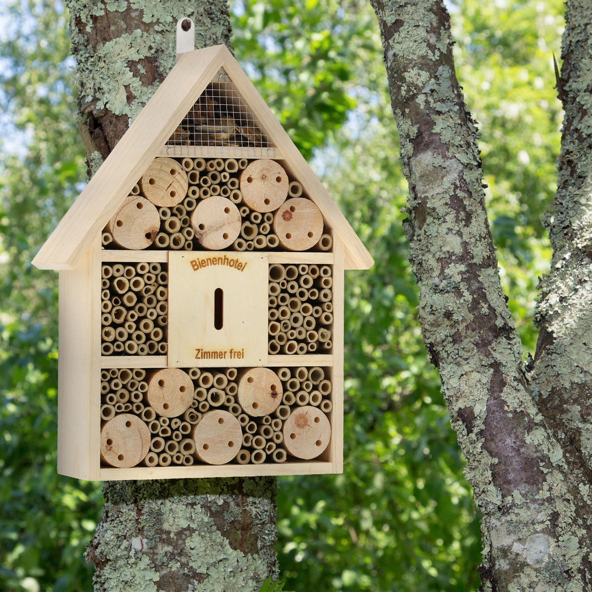 VČELÍ hotel - svetlohnedá, drevo (29/38/9cm) - Relaxdays