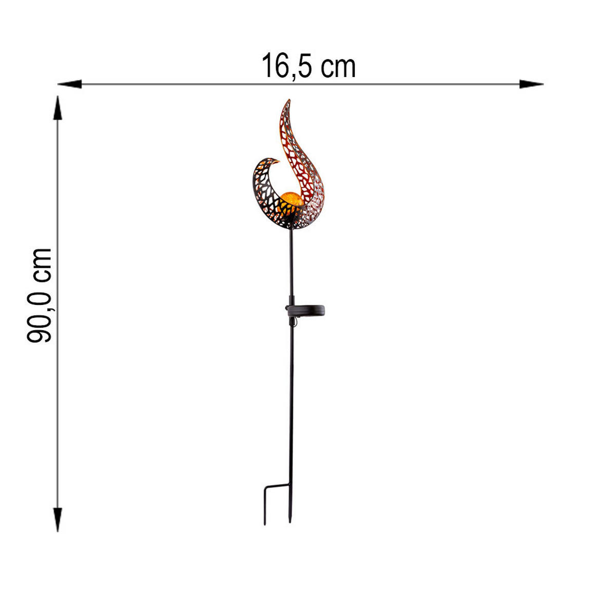 LED AUSSENLEUCHTE Schwarz Metall 2er Set - Multicolor, Glas (16/7/90cm) - Globo Lighting
