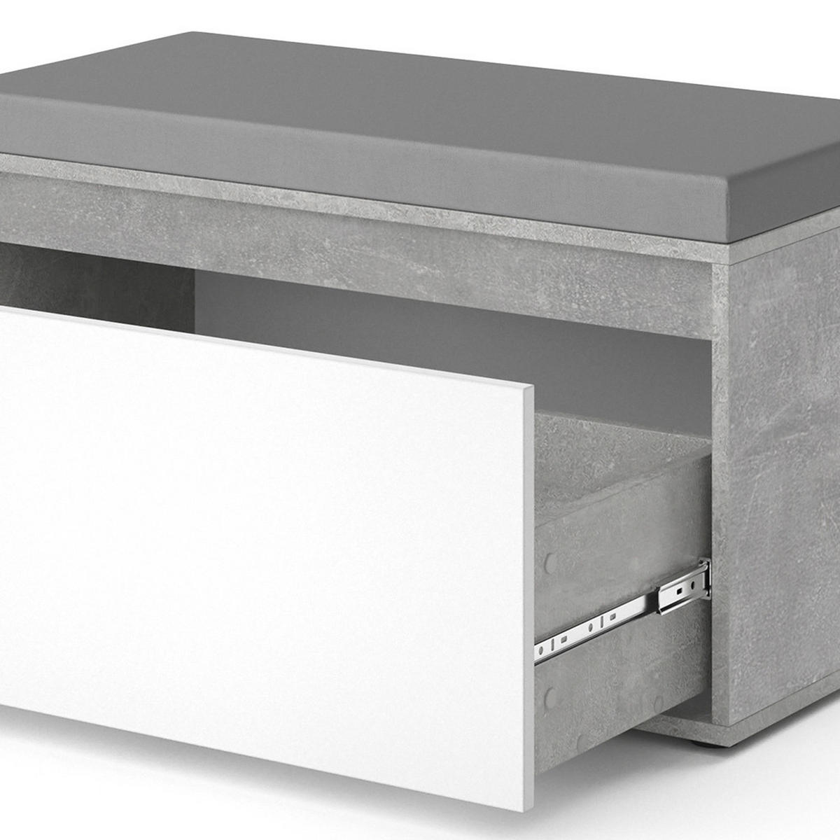 BOTNÍK S LAVICÍ Iker Beton - šedá, kompozitní dřevo (80/45/39cm) - Vicco