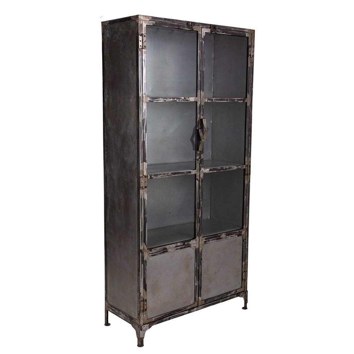 VITRINE 4523317352 aus Metal 90x40x190 cm - Grau, Metall (90/190/40cm) - Wanderlust