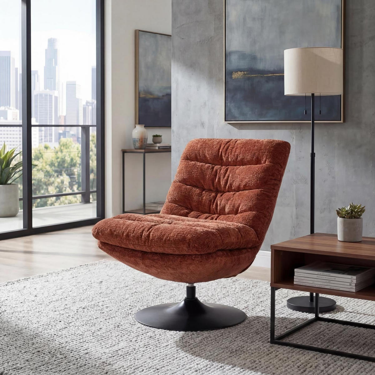 LOUNGESESSEL Orange - Orange, Textil (72/91/90cm) - MCW