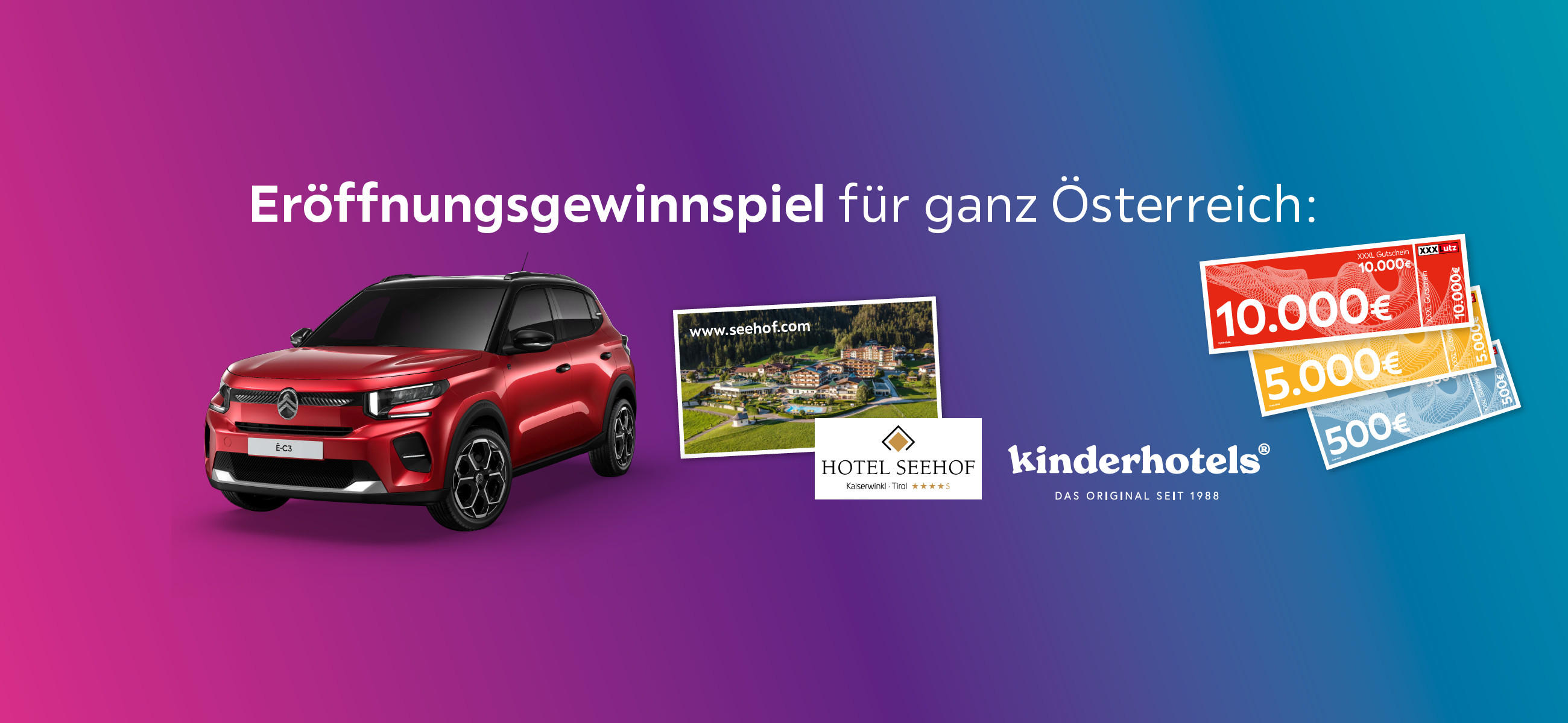 Eröffnungsgewinnspiel in ganz Österreich