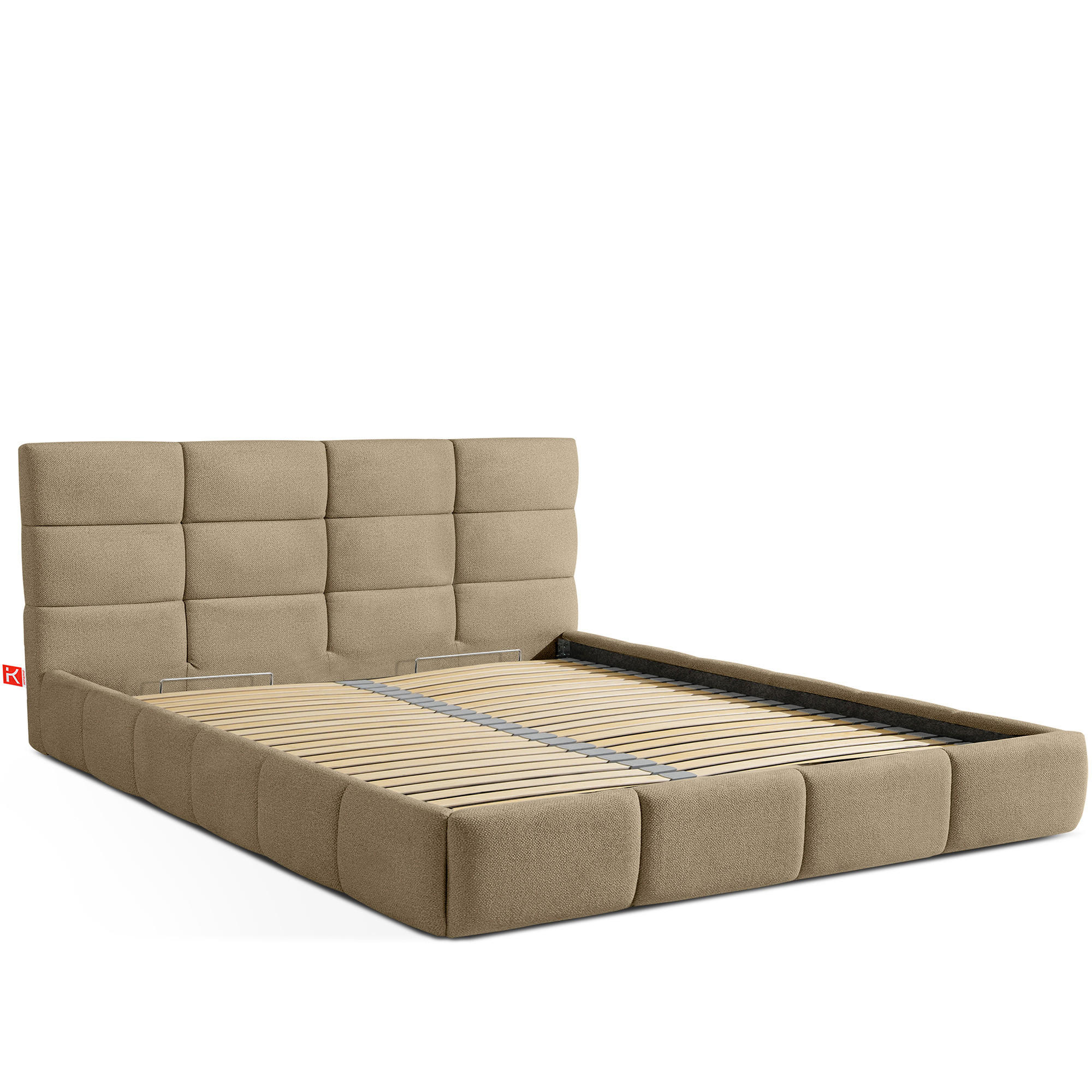 POLSTERBETT ALTOS Bouclé, gelb - Gelb, Holz/Holzwerkstoff (180/200cm) - KONSIMO®