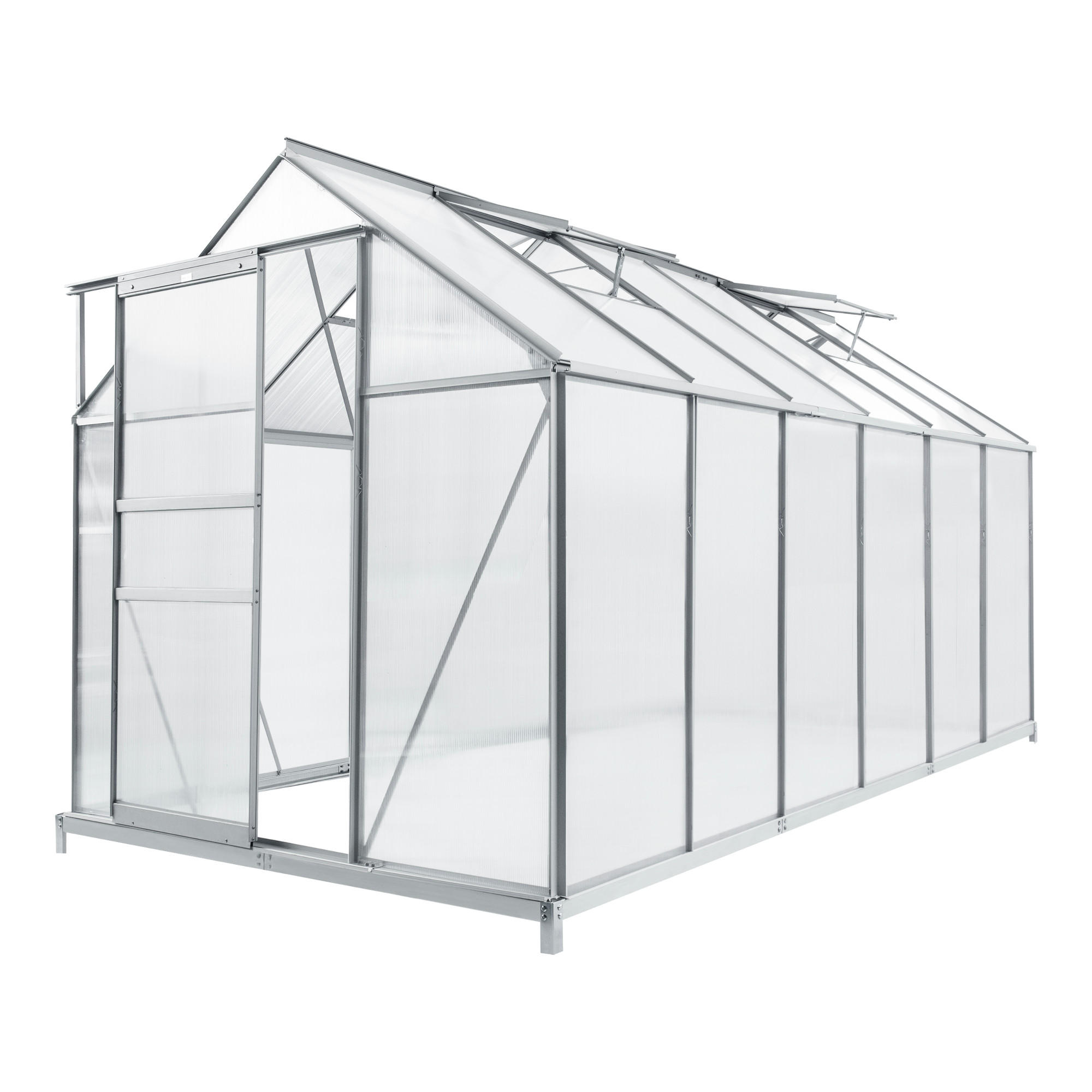 GEWÄCHSHAUS Oisterwijk - Transparent, Kunststoff (370/195/190cm) - [en.casa]