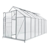 TREIBHAUS Oisterwijk - Transparent, Kunststoff/Metall (370/195/190cm) - [en.casa]