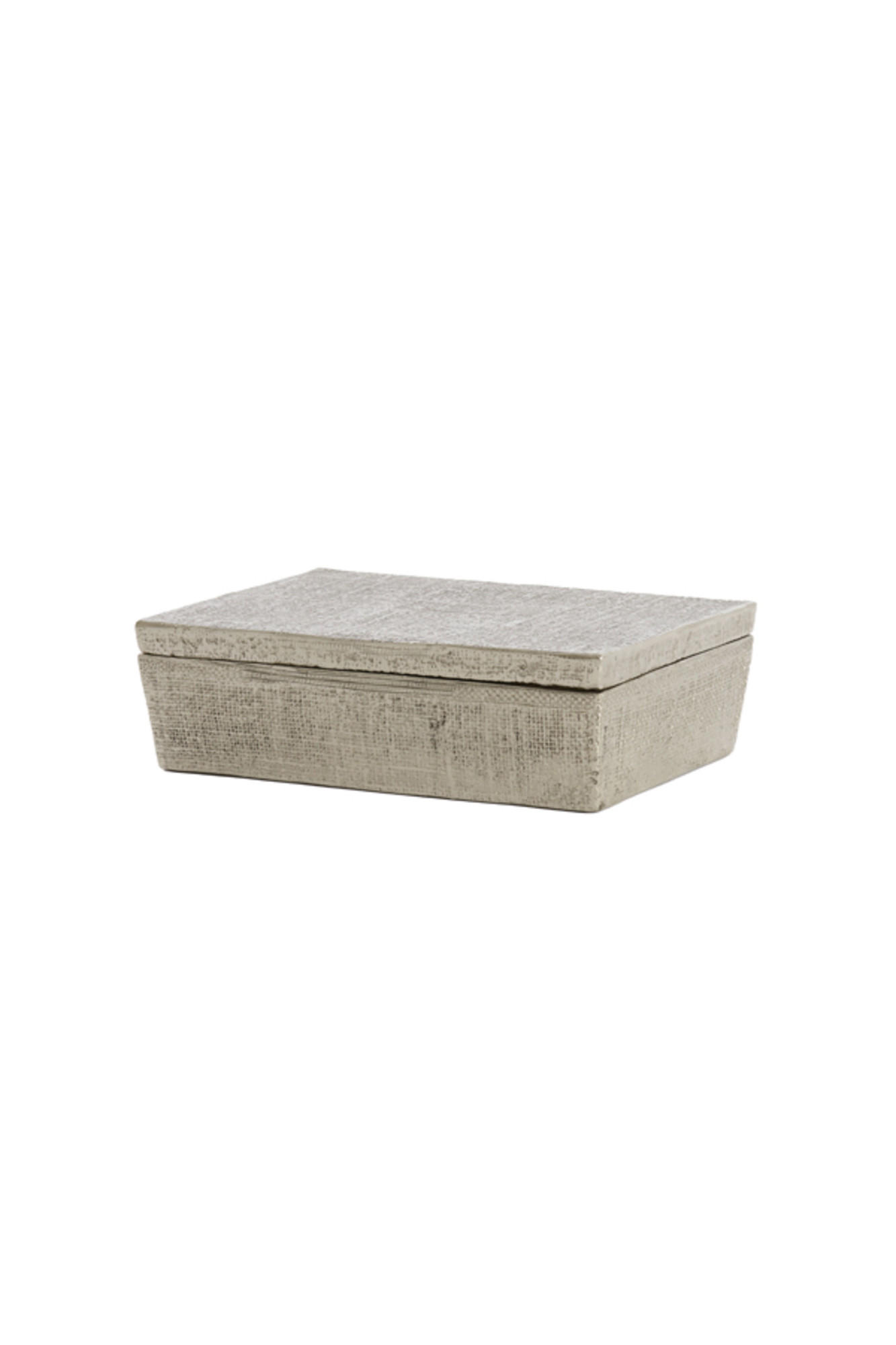 DEKO-DOSE Lina Silber 37/27/11 cm - Silberfarben, Metall (27/11/37cm) - Light & Living