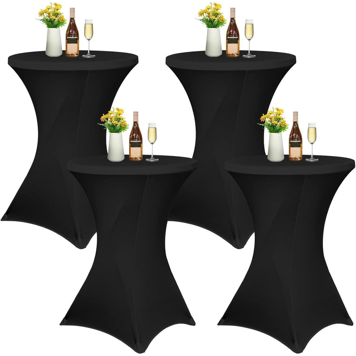 STEHTISCH Husse 4er-Set Schwarz 70 x 110 cm - Schwarz, Textil (70/110cm)