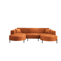 WOHNLANDSCHAFT Valencia - Rot, Holzwerkstoff/Textil (299/80/165cm) - Fun Möbel