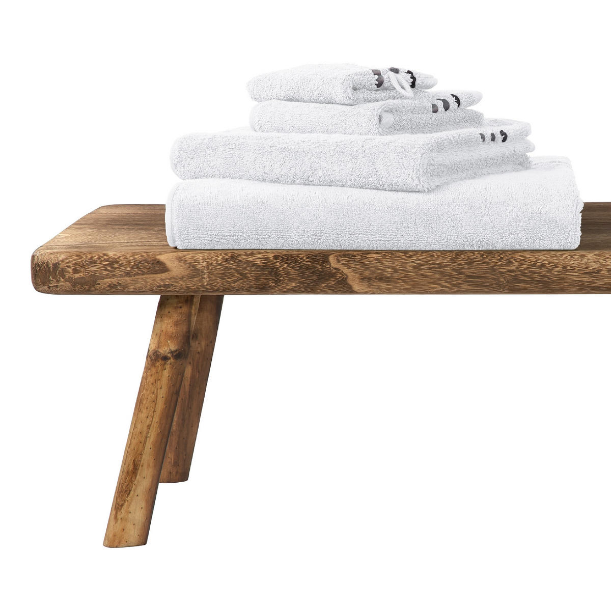 DUSCHTUCHSET Skyline Color - 2-teilig - 70 x 140 cm - Weiß - Weiß, Textil (70/140cm) - SCHIESSER