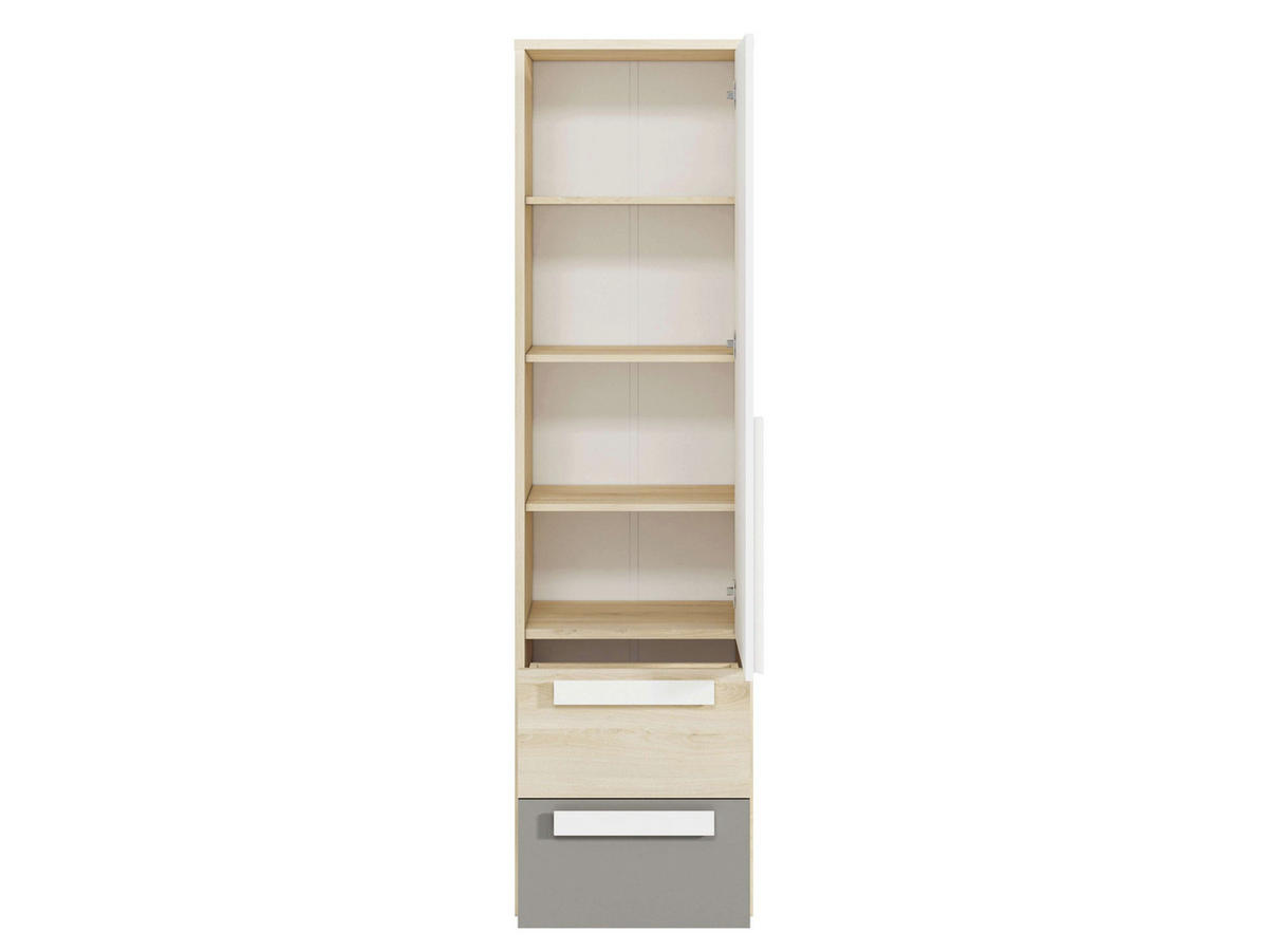 KLEIDERSCHRANK – DROP 0401 – 55 cm – Drop – Weiß - Weiß, Holzwerkstoff (55/199/40cm) - hi-markt