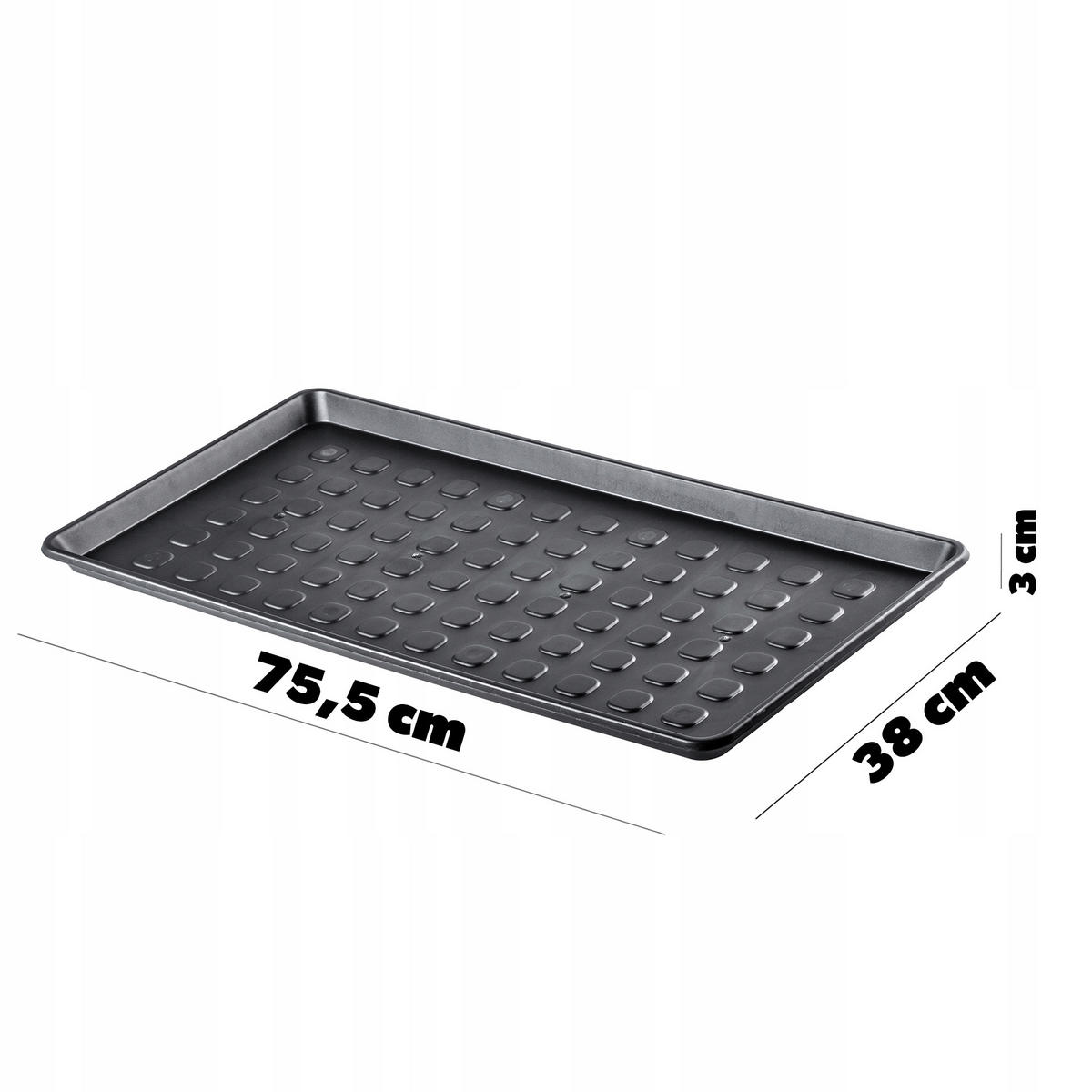 MULTIFUNKTIONSUNTERLAGE 75 x 38 cm, schwarz - Schwarz, Kunststoff (76/38cm) - KADAX