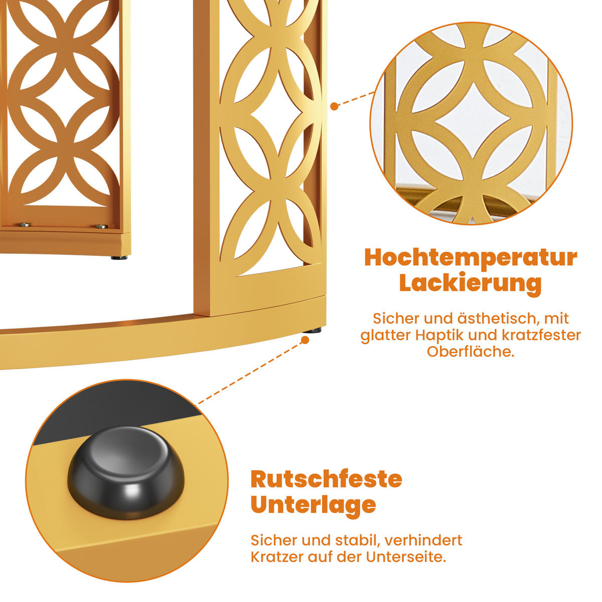 COUCHTISCH 2-teiliges Set Nesting Satztisch 70x70x45 cm + 45x45x37 cm Schwarz und Gold mit Marmor Furnier - Schwarz, Holzwerkstoff (70/70/45cm) - Modfu