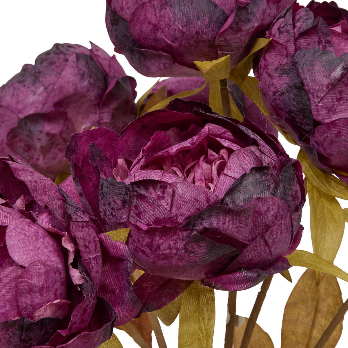 KUNSTBLUMENSTRAUSS 5 Pfingstrosen Fria 40/25/53 cm - Violett, Textil (53cm) - Atmosphera Createur d´interieur