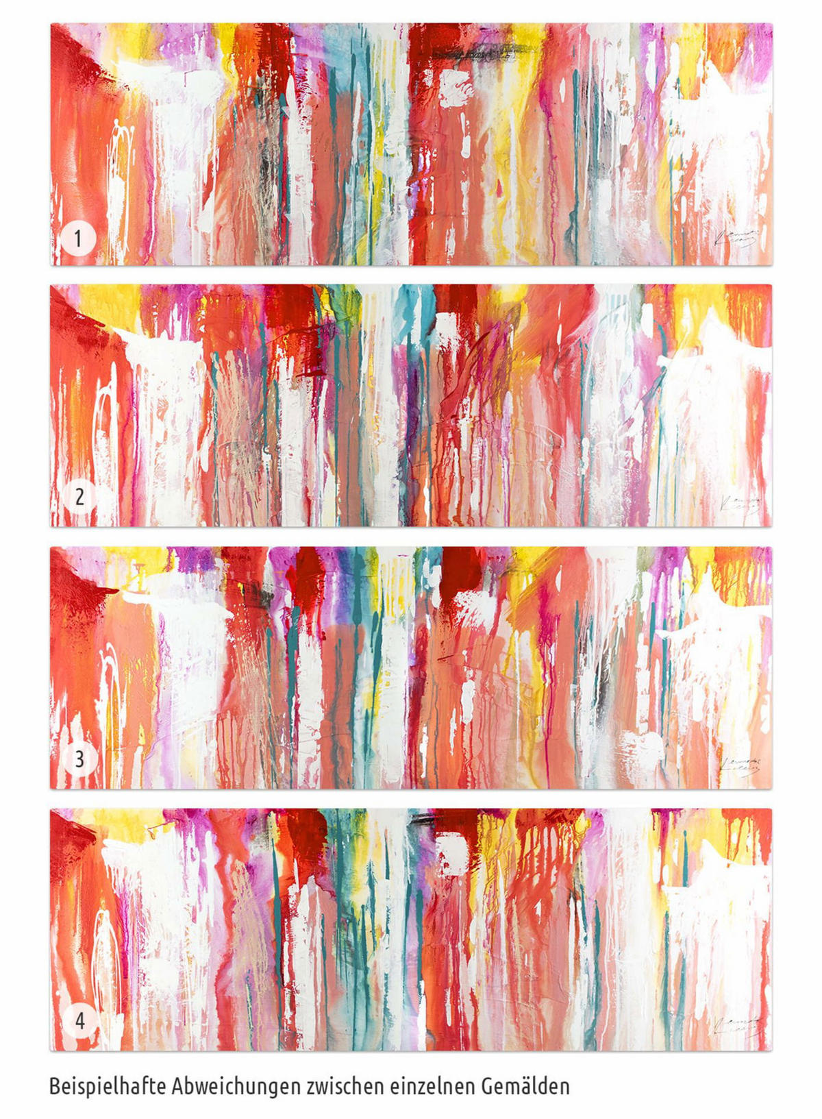 ÖLGEMÄLDE 150/50 cm - Rot/Multicolor, Holz/Textil (2/50cm) - KUNSTLOFT