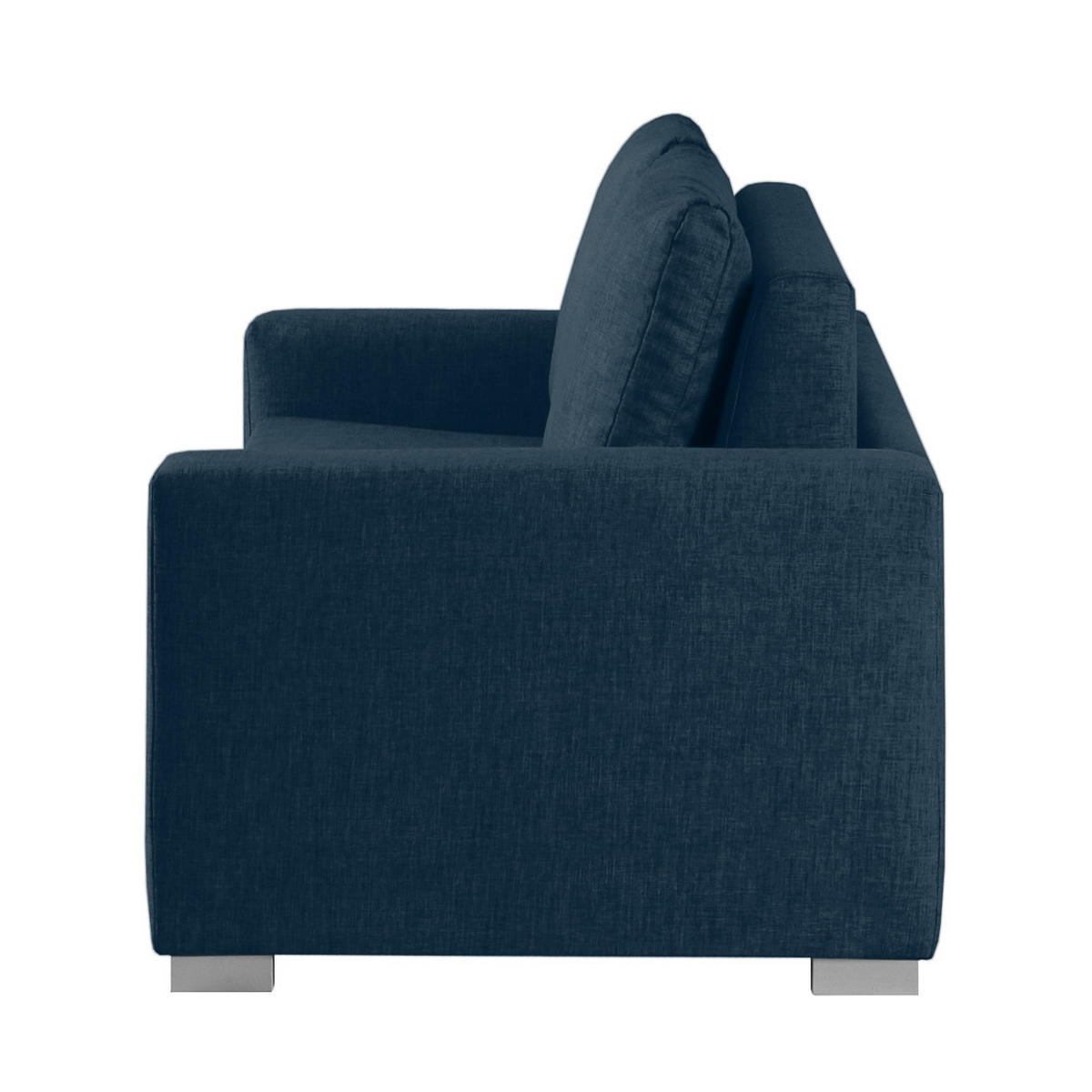 SCHLAFSOFA - Blau/Silberfarben, Textil (153/90/90cm) - home24