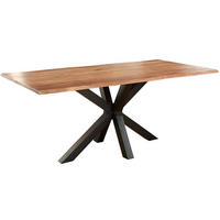 ESSTISCH SPYRO - Beige/Schwarz, Holz/Metall (100/260/76cm) - SAM