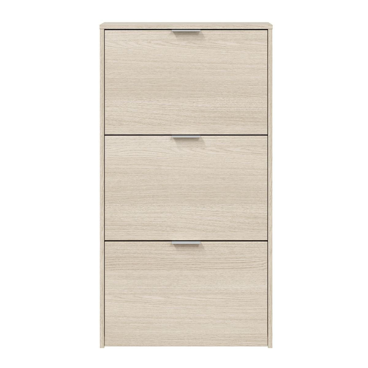 SCHUHSCHRANK 3 Klappen Zapateros - L60 cm - Eichefarben, Holzwerkstoff (22/113/60cm) - Calicosy