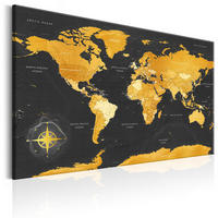 KUNSTDRUCK Gelb 120/80 cm - Gelb/Grau, Textil (120/80cm) - KUNSTLOFT