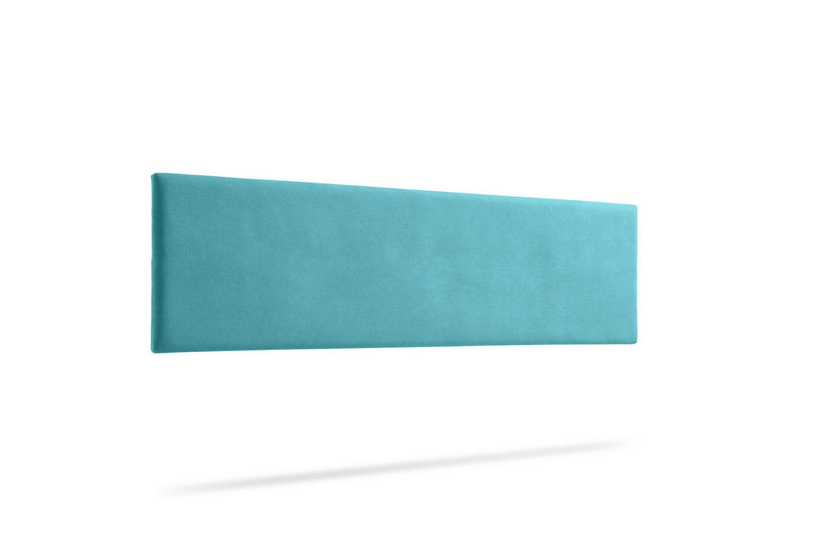 KOPFTEIL gepolstert NOVA Aqualine 100x50x5 cm - Türkis - Moonia - Türkis, Holz (100/5/50cm)