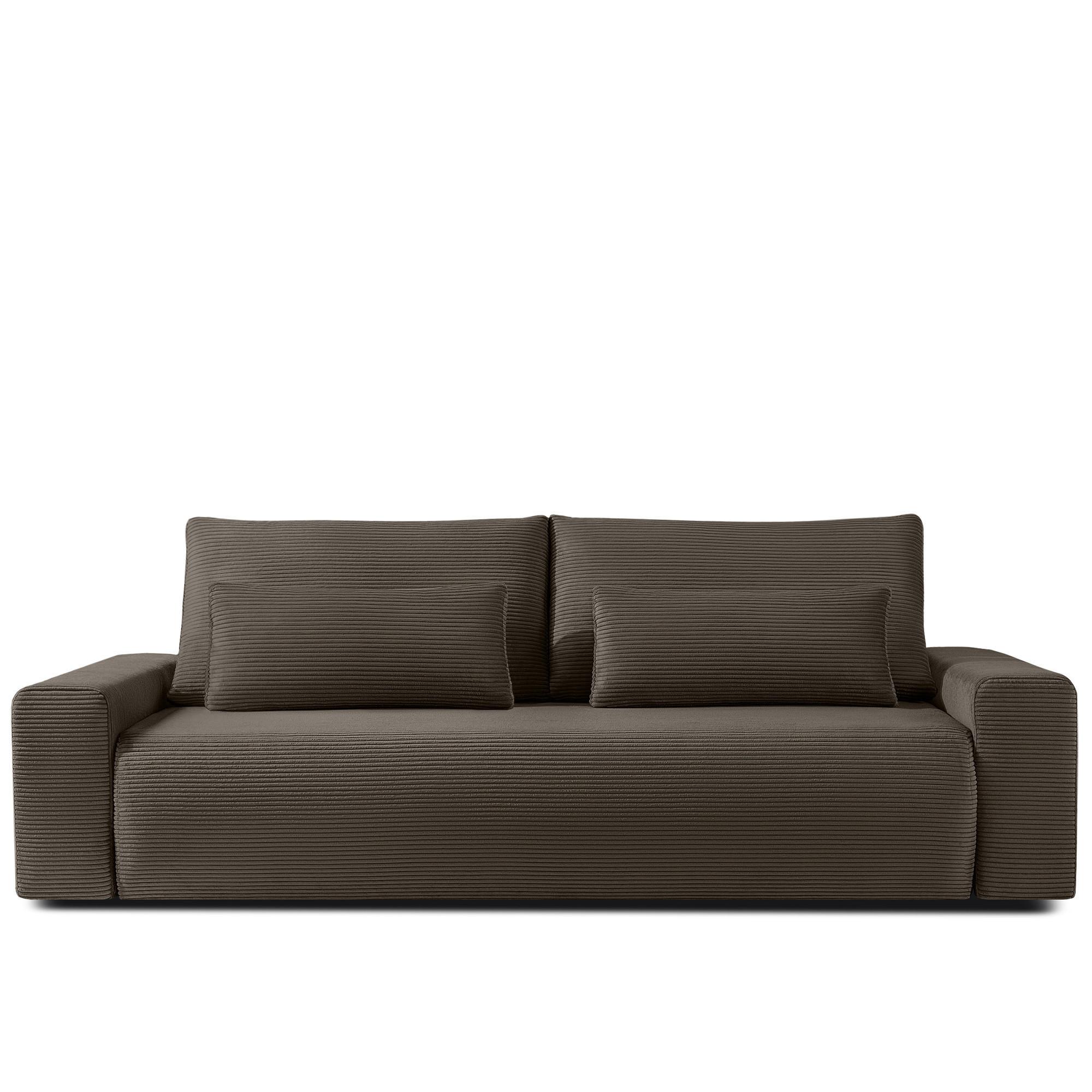 3-SITZER SCHLAFSOFA MOLLIS, Corduroy, Braun - Braun, Holz/Holzwerkstoff (250/93/108cm) - KONSIMO®