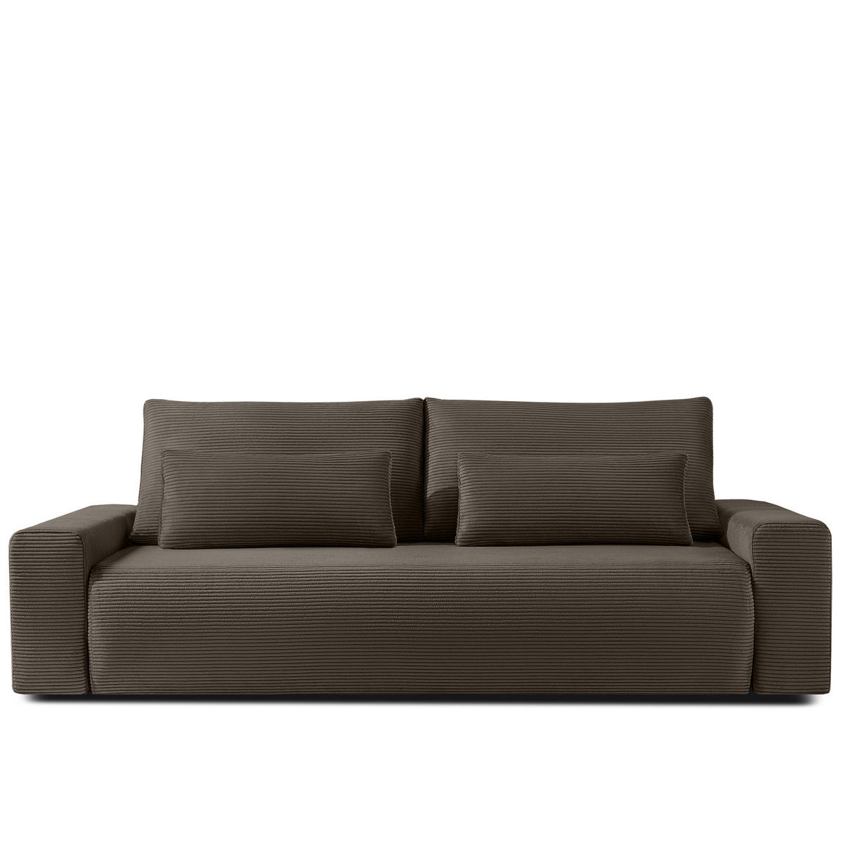 3-SITZER SCHLAFSOFA MOLLIS, Corduroy, Braun - Braun, Holz/Holzwerkstoff (250/93/108cm) - KONSIMO®