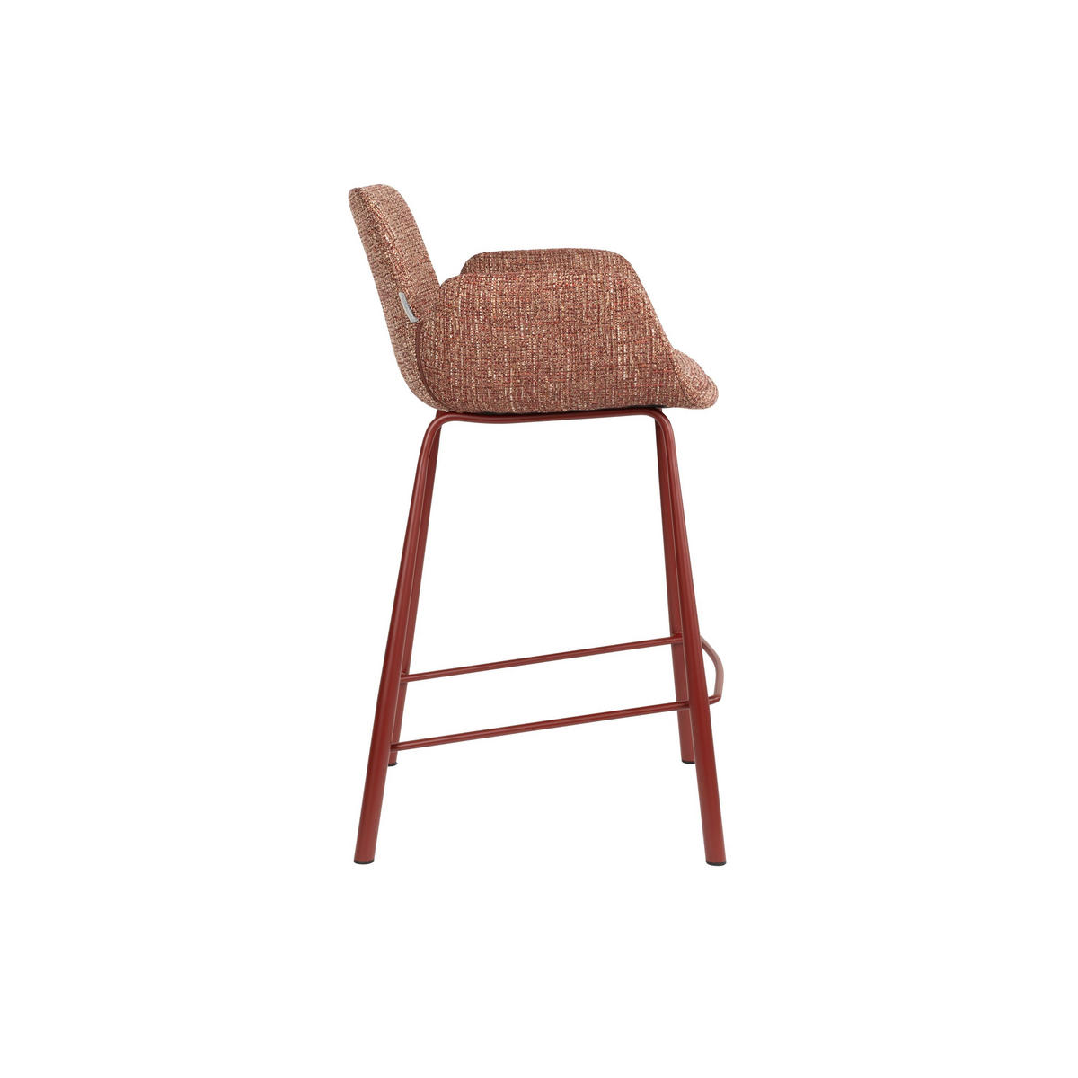BARHOCKER Brit Rückenlehne 67,5 cm Rot - 2 er Set - Rot, Kunststoff (57/91.5/54cm) - Zuiver