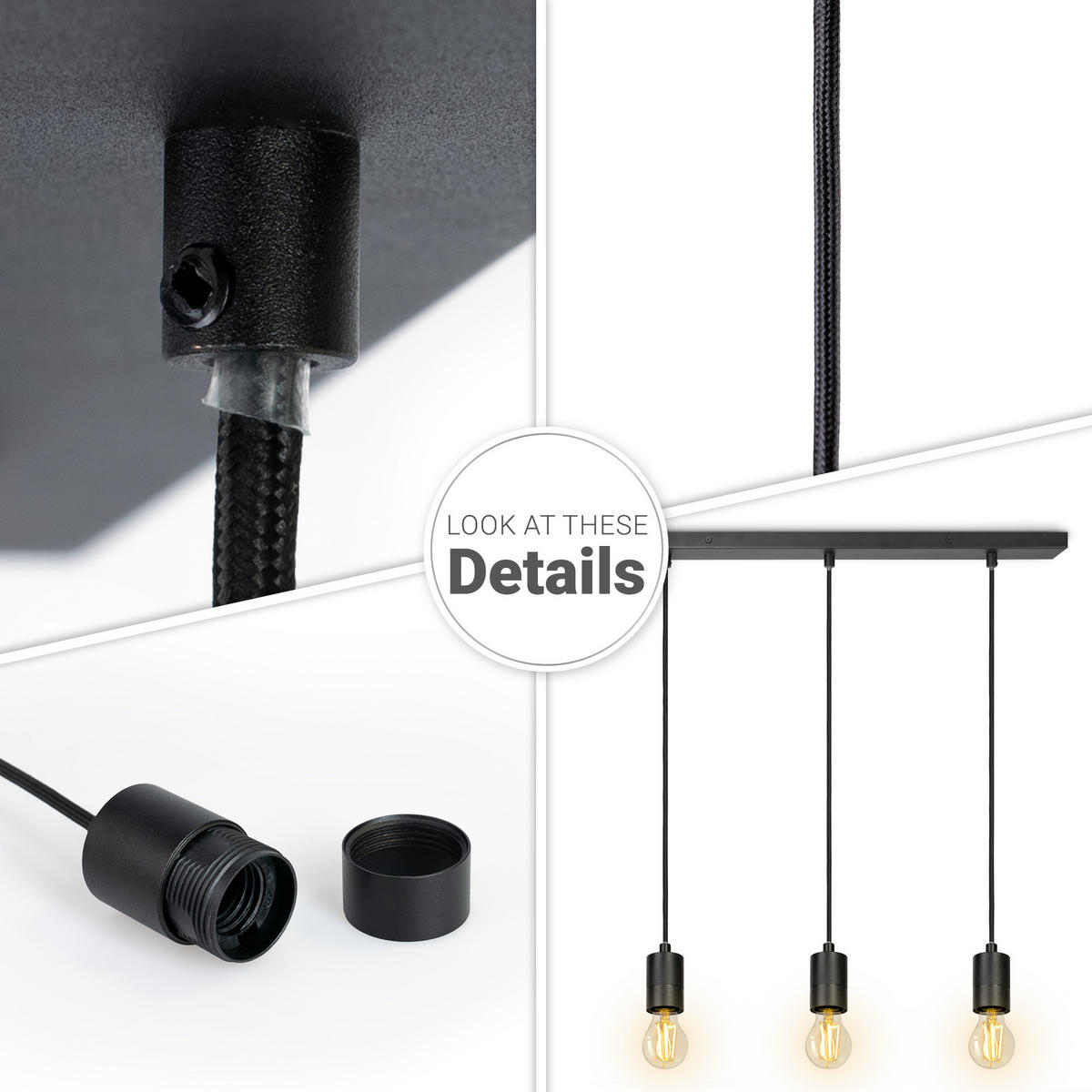 PENDELLEUCHTE Hugo Sq S - Schwarz, Metall (4.4/4.4/6.5cm) - Paco Home