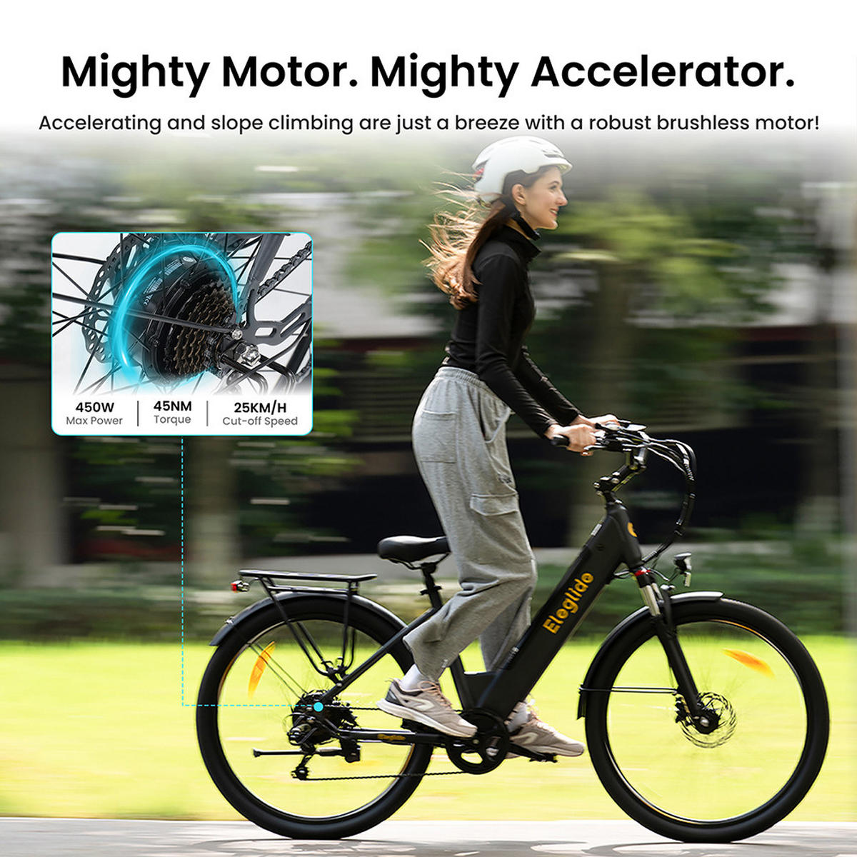 E-BIKE Eleglide T2 – Upgrade mit Sicherheitsdesign und starker Leistung - Dunkelgrau, Metall (83cm)