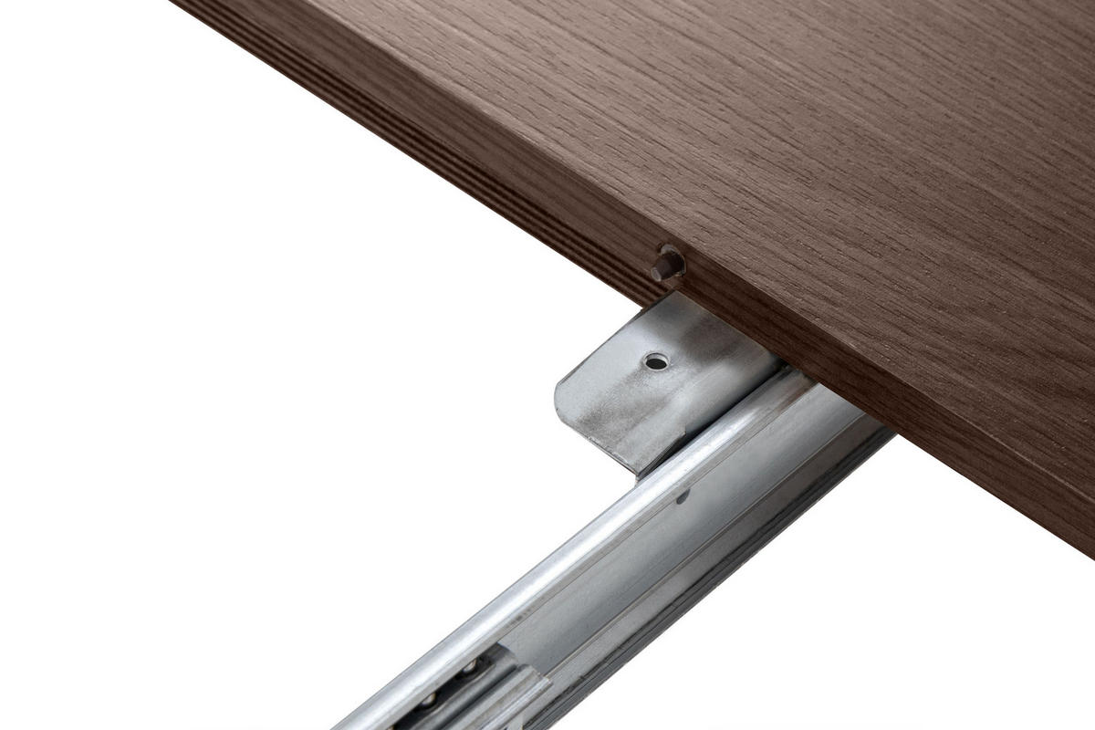 ESSTISCH BALTE Ausziehbar 100-140cm Rund, Walnuss mittel/schwarz - Walnussfarben/Schwarz, Holz (100/140/76cm) - KONSIMO®