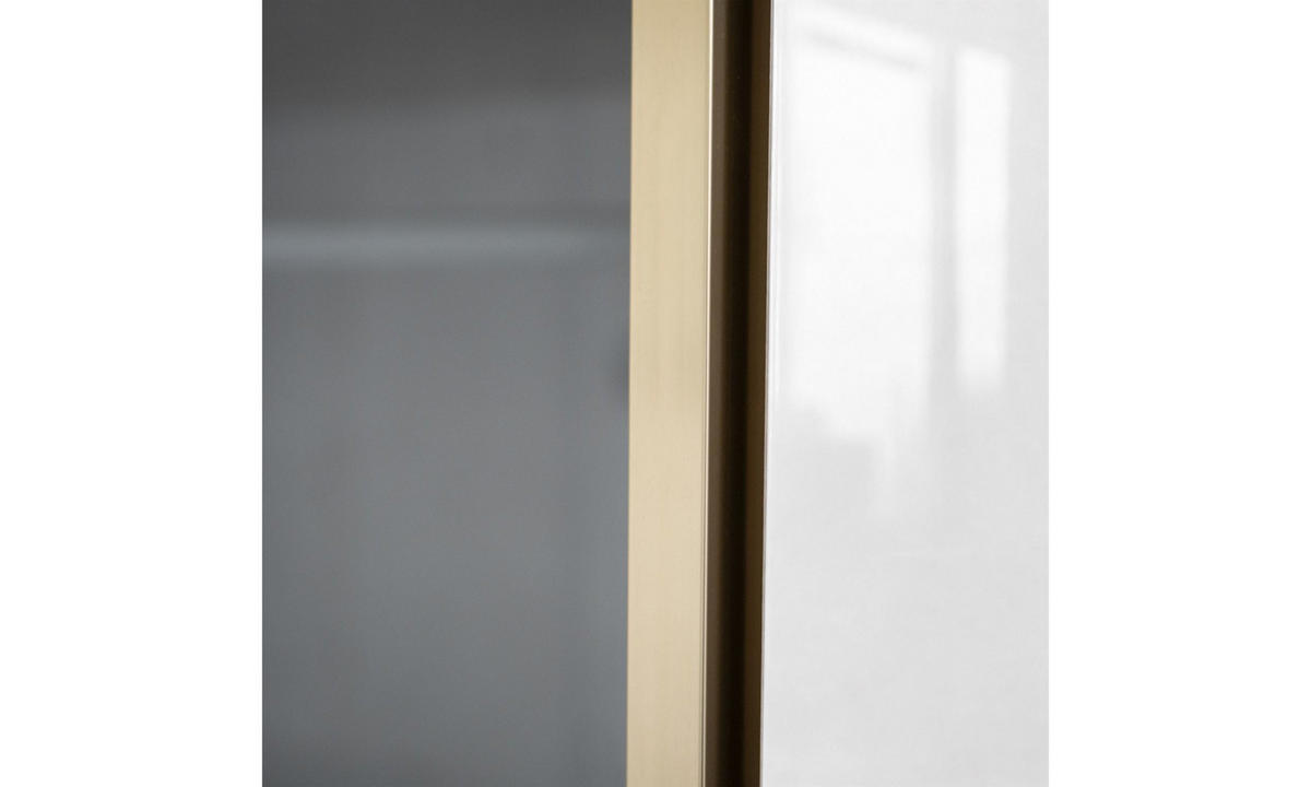 KLEIDERSCHRANK ATRIUM GLOSS 200/57/210 cm Push-to-Open ohne LED-Beleuchtung - Weiß, Holzwerkstoff (200/210/57cm) - Lookway