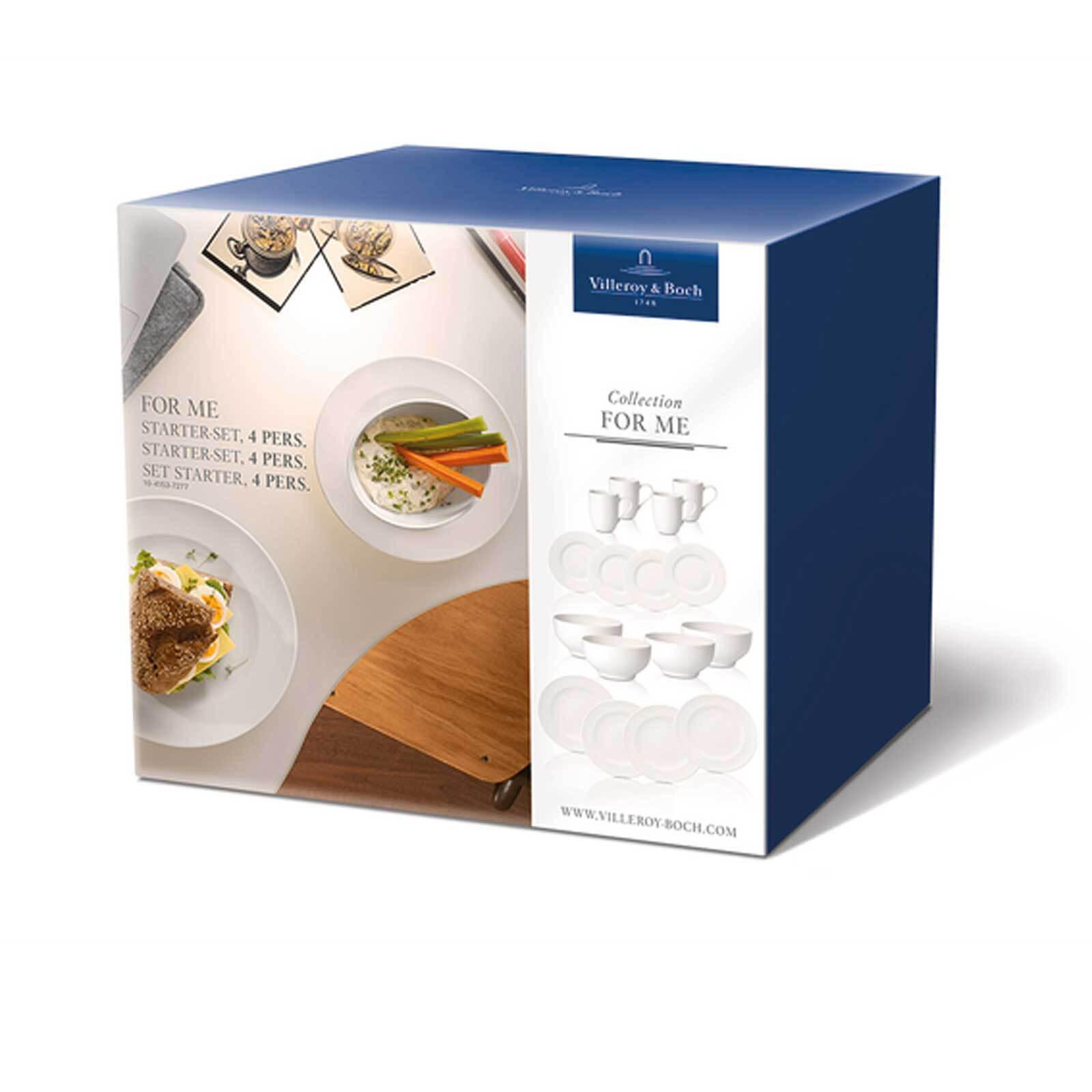 GESCHIRRSERVICE For Me weiß 16er Set - Weiß, Keramik (1/1/1cm) - Villeroy & Boch