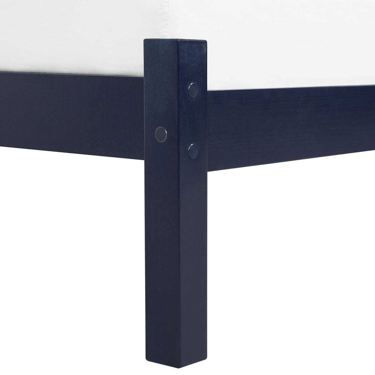 HOLZBETT 180/200cm Marineblau Florac - Blau, Holz (180/200cm) - Beliani