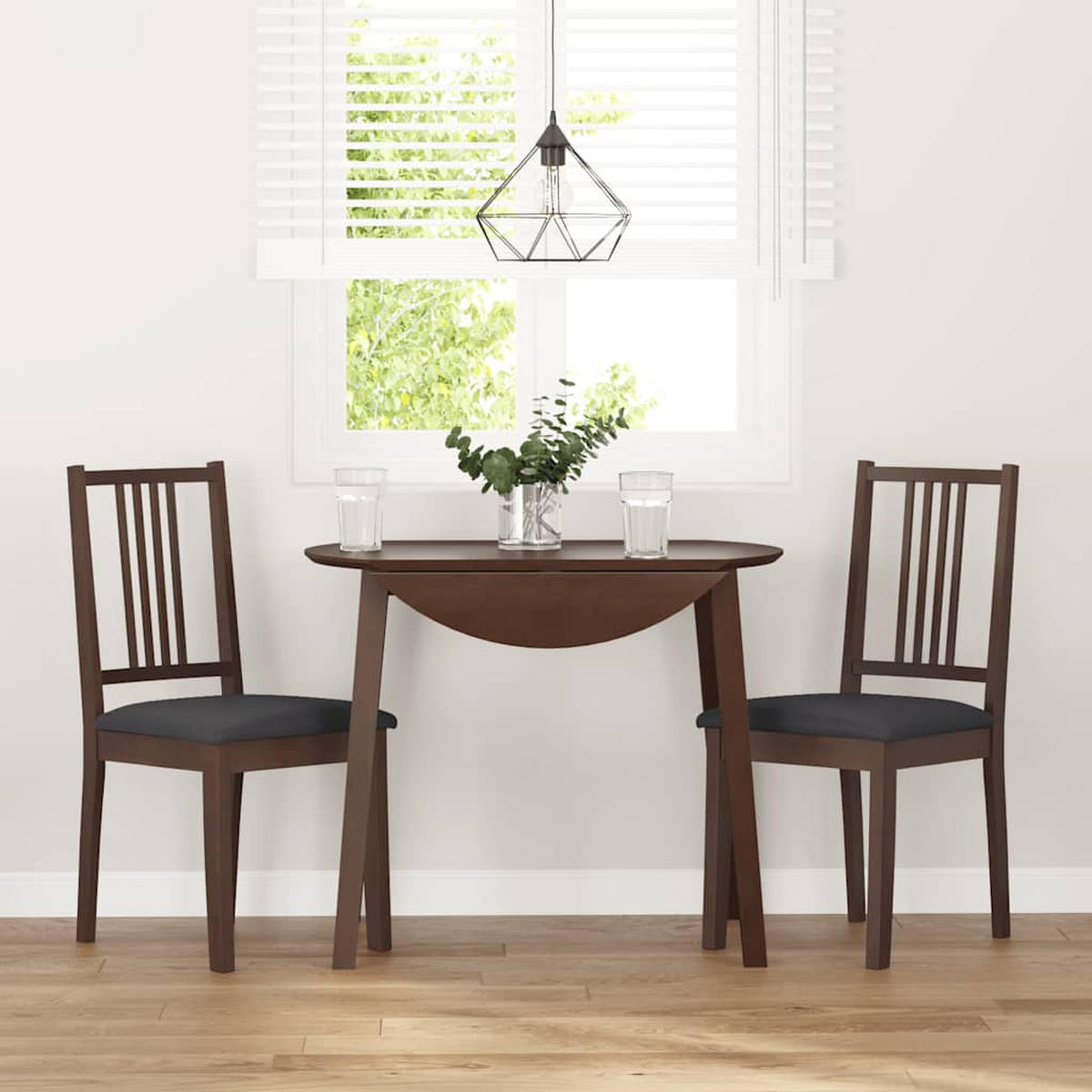 ESSZIMMERSTÜHLE mit Kissen 2 Stk. Braun Massivholz Gummibaum 40*47.5*89cm - Braun, Holz (40/89/47.5cm) - ZMH