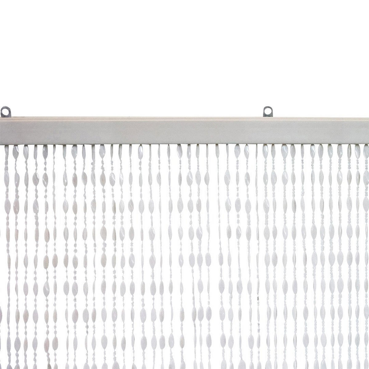 PERLENVORHANG - Noah - 90x220 cm - Weiß - PVC - Weiß, Kunststoff (90/220cm) - IVOL