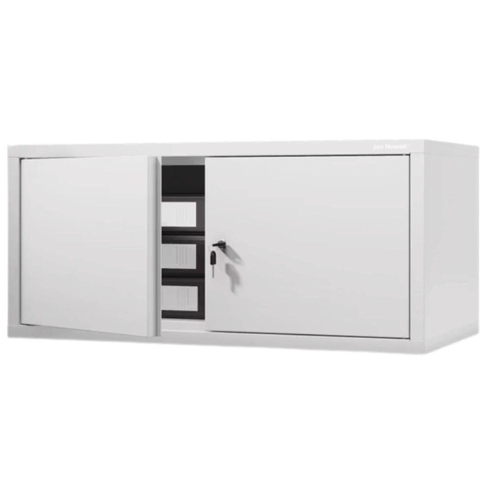 SCHRANKERWEITERUNG Aktenschrank mit 2 Flügeltüren 38x80x40cm Weiß - Weiß, Metall (80/38/40cm) - DELUKE