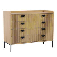 KOMMODE, Beigefarbe - Beige, Holz (40/80/400cm) - Oviala