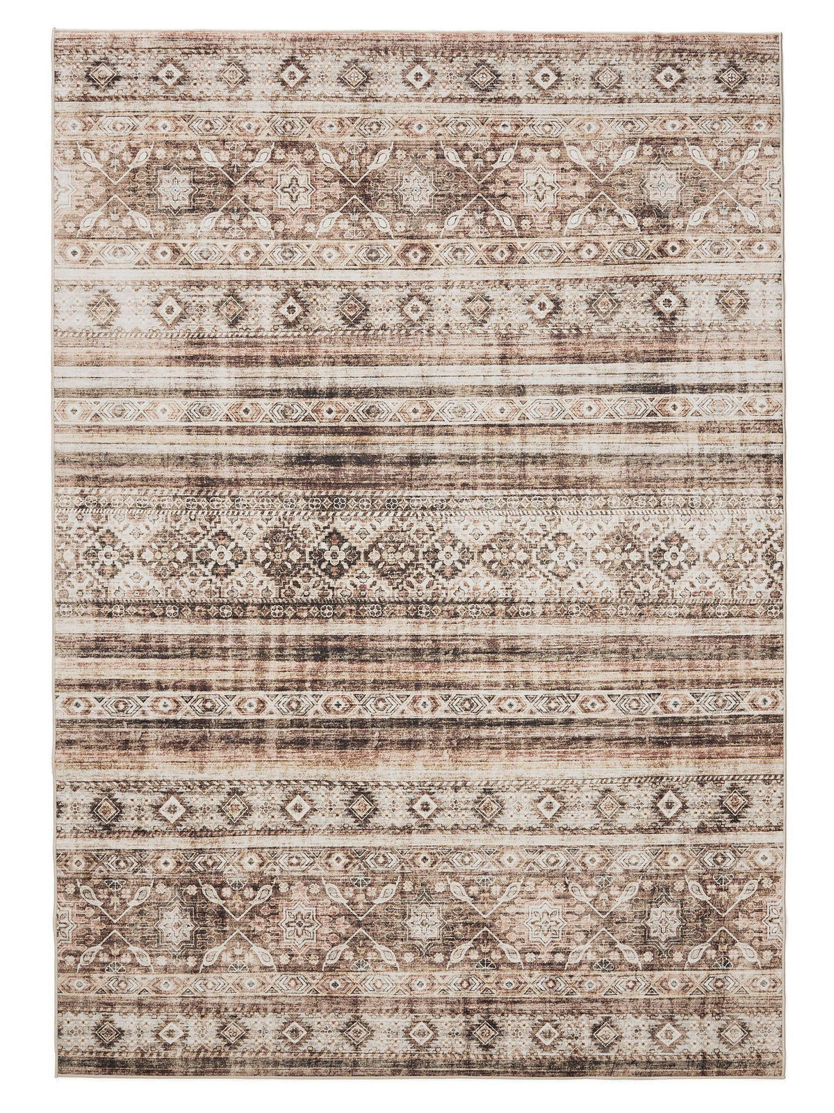 VINTAGE-TEPPICH George waschbar 140x200 cm - Braun, Kunststoff (140/200cm) - benuta