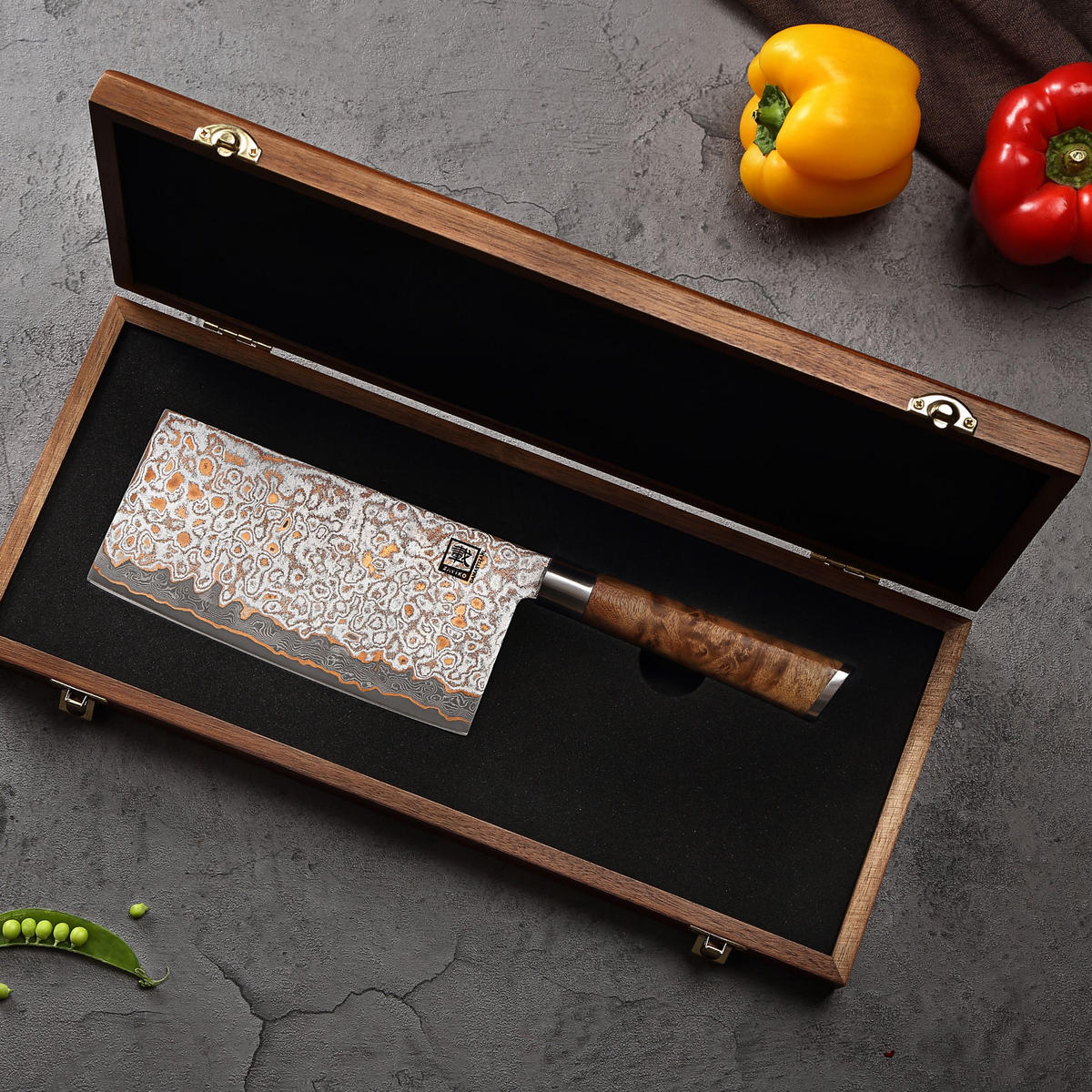 CHAI DAO 17,5 cm - Ahornfarben, Holz/Metall (32cm) - Zayiko