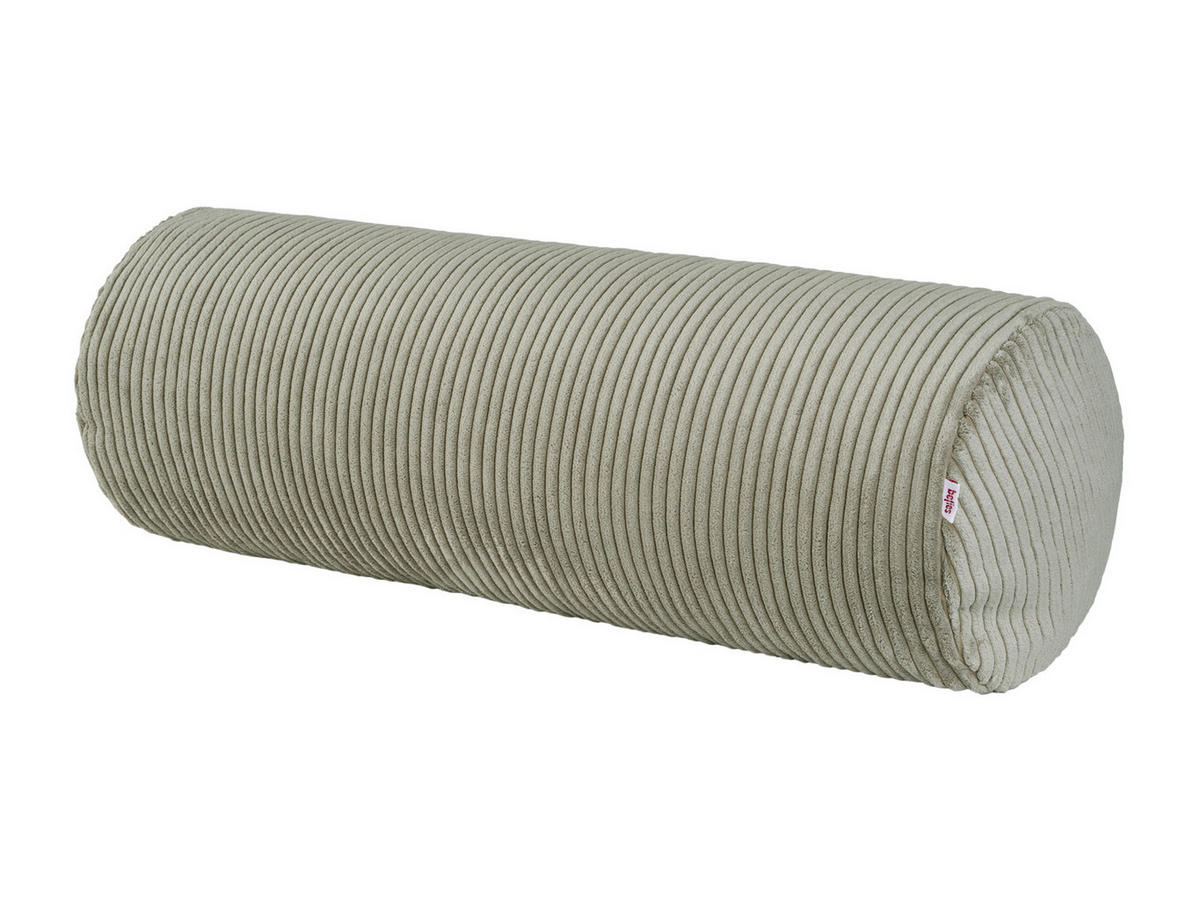 XL-NACKENROLLENHÜLLE HYggelig No.2 Block Cord-Samt taupe-grau 70/25 cm - Greige, Textil (25/70cm) - beties Heimtextil