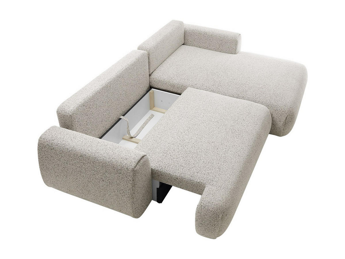SCHLAFSOFA - 4 Personen-Sitzer - Stoff - Hellgrau - - Hellgrau, Textil (270/81/167cm) - Vente-Unique