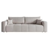 SCHLAFSOFA Leros - Hellgrau, Holzwerkstoff/Textil (244/79/93cm) - Fun Möbel