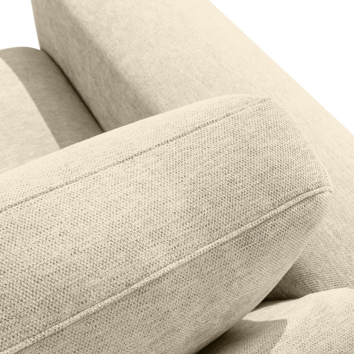 5-SITZER ECKSOFA ZUCCO Chenille links, Creme - Creme, Textil (430/84/105cm) - KONSIMO®
