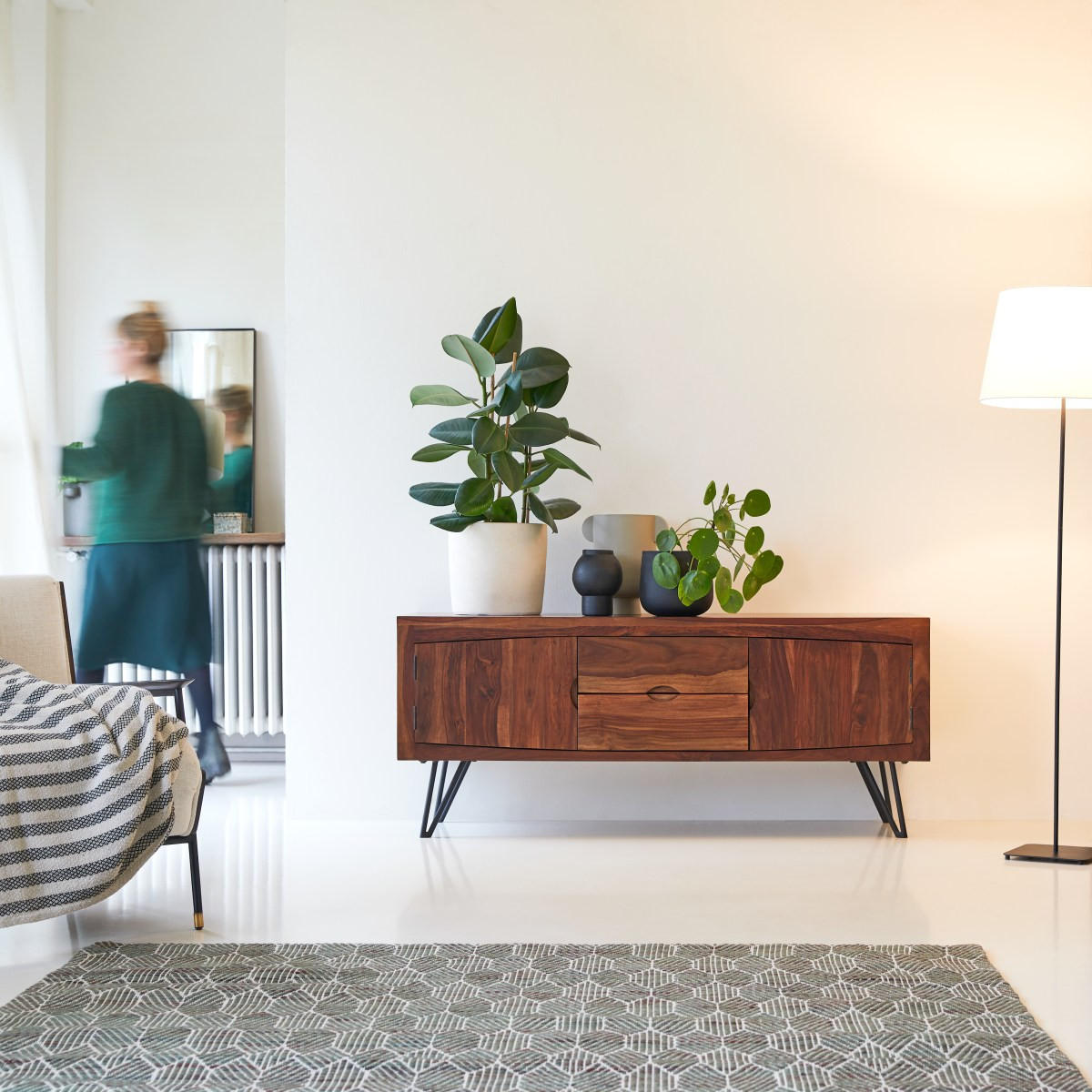 TV-SCHRANK Bonnie Dunkelbraun aus Palisander - Dunkelbraun, Holz (150/62/45cm) - Tikamoon