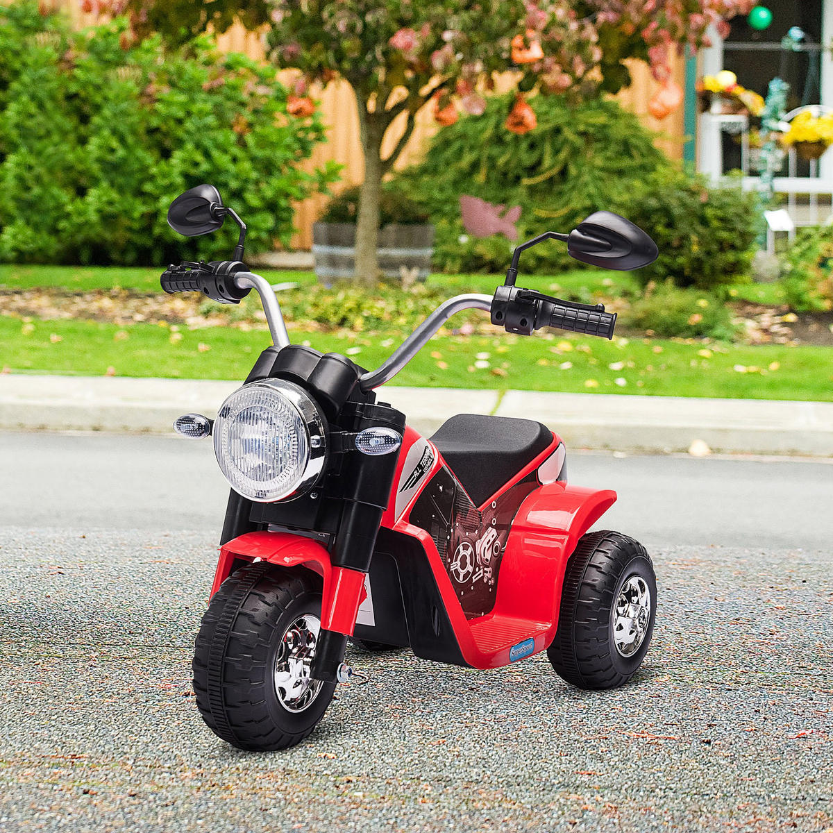 ELEKTRO-MOTORRAD DE-12997 3 Räder Rot/Schwarz - Rot, Kunststoff (72/57/56cm) - ComfortXL