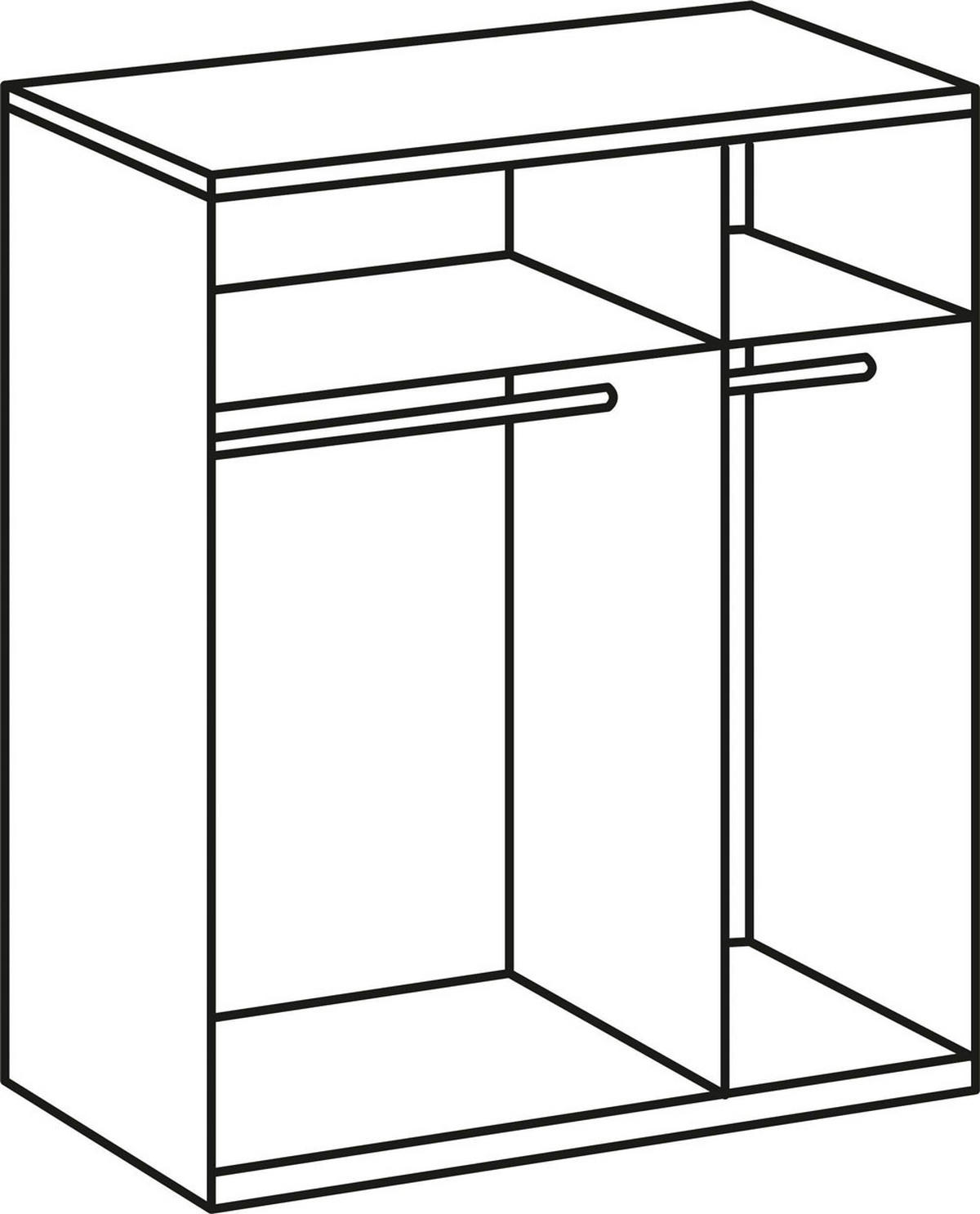 KLEIDERSCHRANK Newport weiß 135 / 58 / 236cm - Weiß, Holz/Holzwerkstoff (135/236/58cm) - Wimex