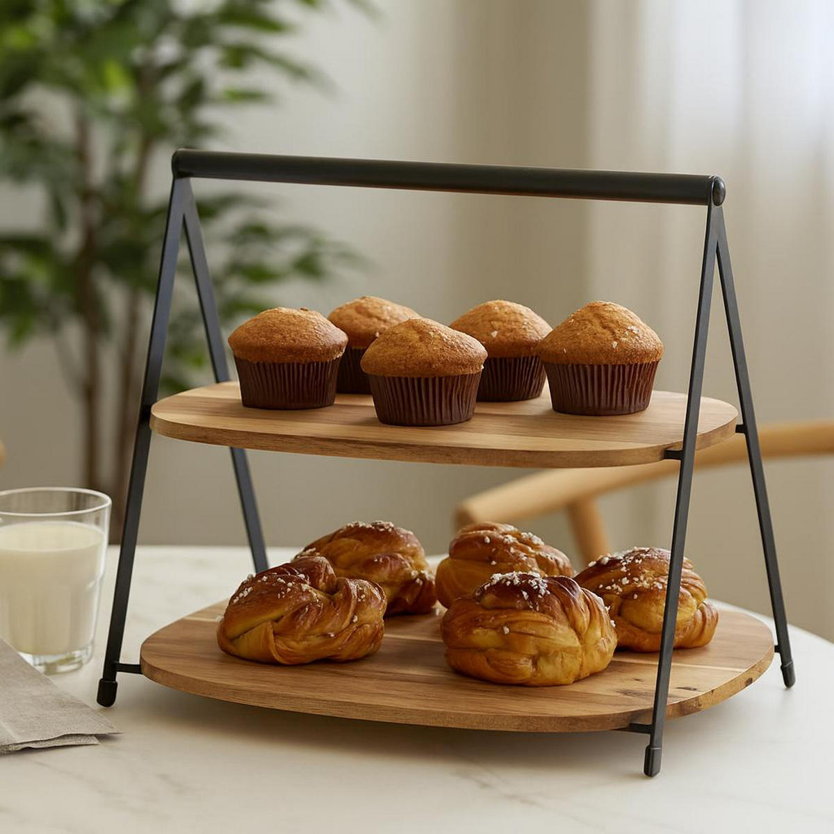 SERVIERPLATTE für Snacks Quest Braun 27/18/25 cm - Braun, Holz (25cm) - Excellent Houseware