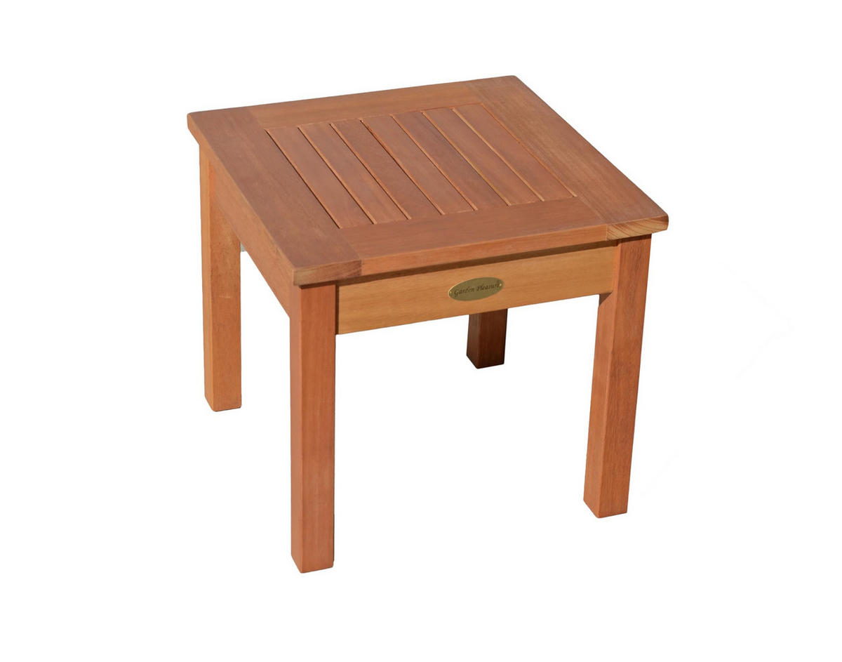 GARTENTISCH Annika Teak-Look Hellbraun Garten - Hellbraun, Holz (40/40/37cm) - DELUKE